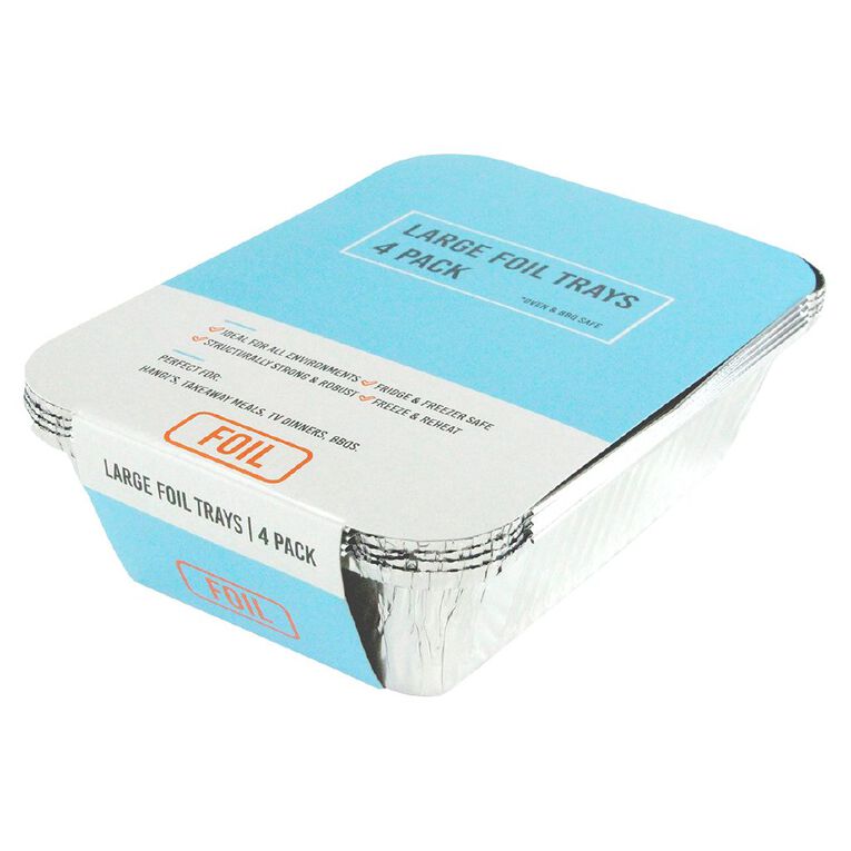 Snazzee Foil Tray Large with Lid 4 Pack, , hi-res