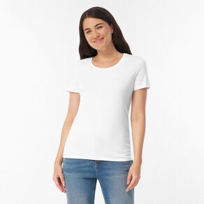 H&H Women's Short Sleeve Stretch Scoop Neck Tee