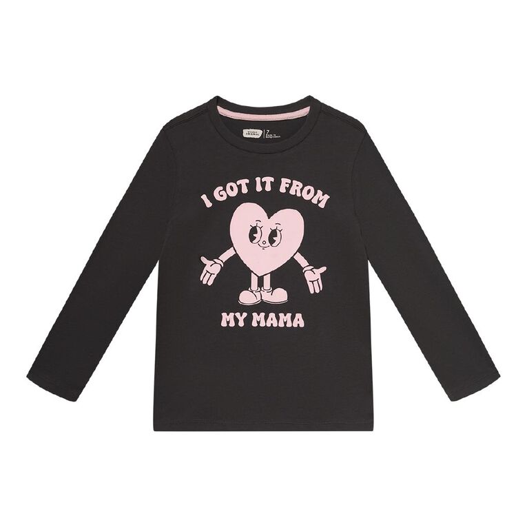 Young Original Long Sleeve Printed Tee, Grey Dark, hi-res