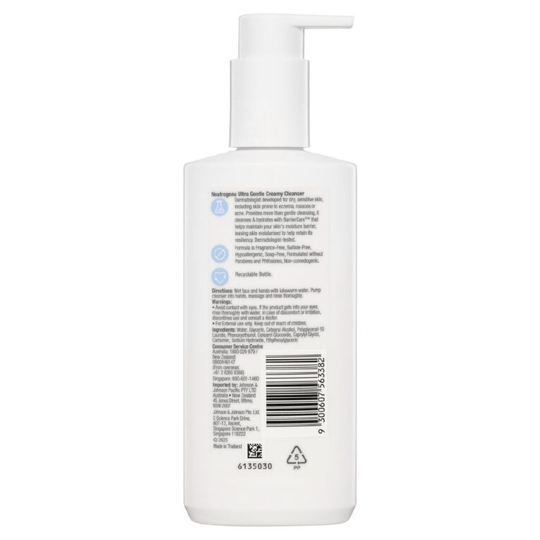 Neutrogena Ultra Gentle Creamy Cleanser 200ml, , hi-res