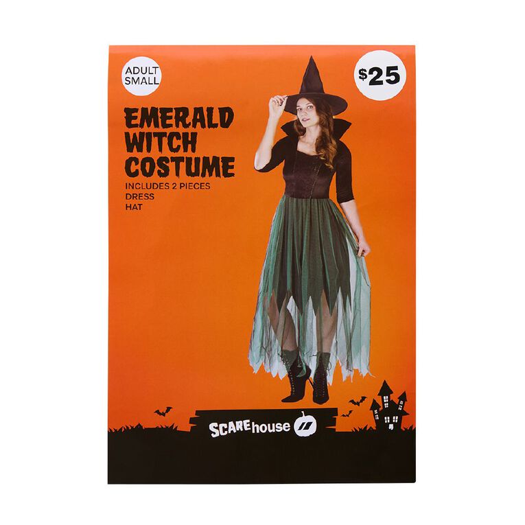 Scarehouse Adult Emerald Witch Costume S, , hi-res