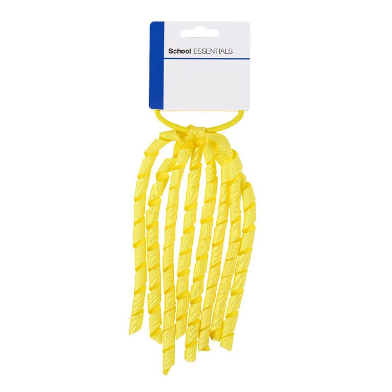 School Essentials Twirl Hair Tie Yellow, , hi-res