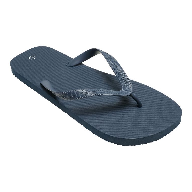 H&H Men's Plain Jandals, Navy, hi-res