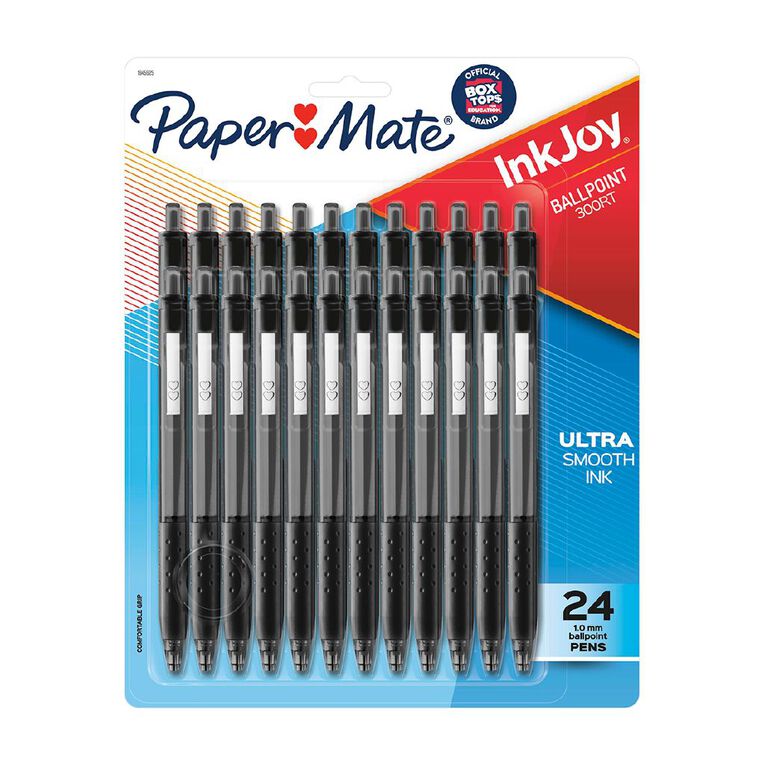 Paper Mate 300RT Retractable 1.0mm Ballpoint Pen 24 Pack Black, , hi-res