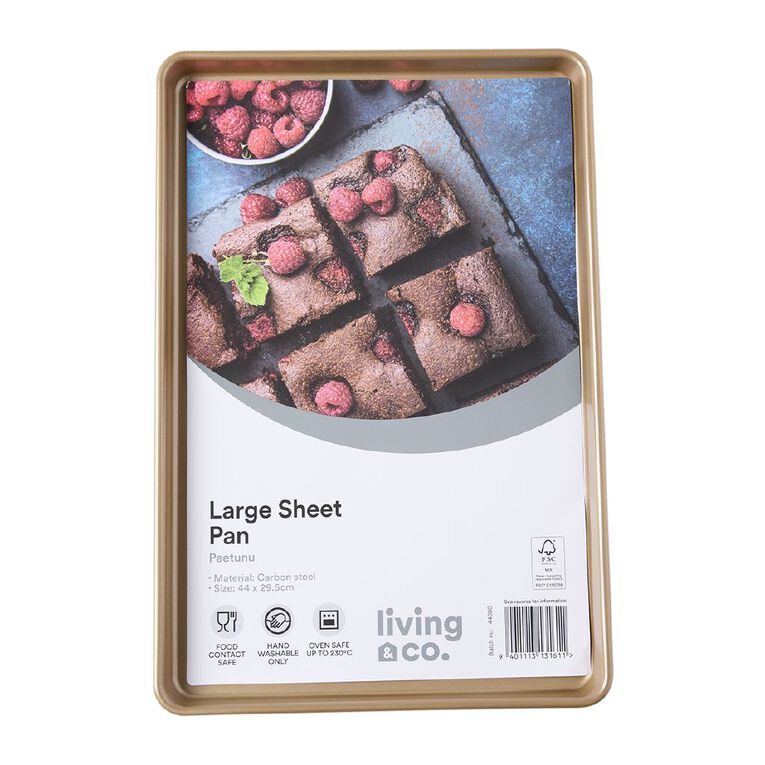Living & Co Heavy Gauge Sheet Pan Gold, , hi-res