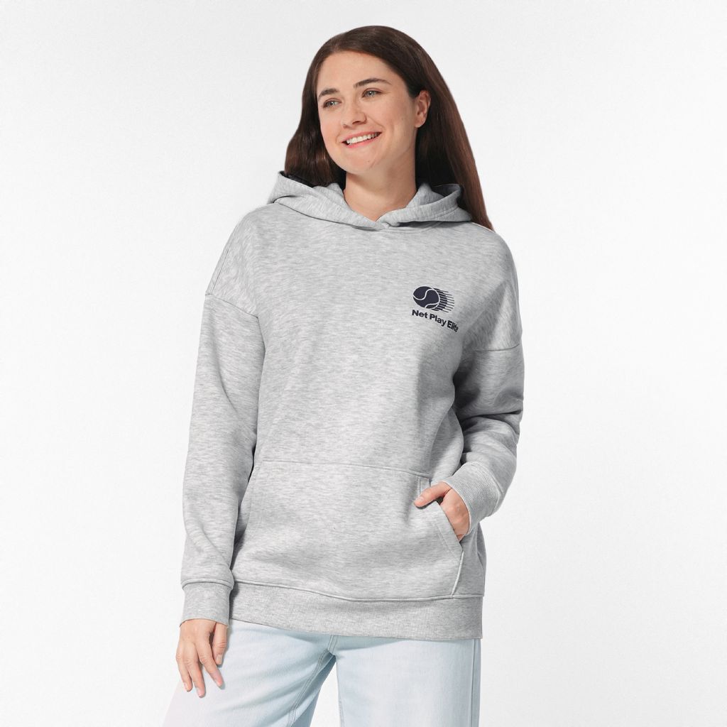 H&H Women's Long Sleeve Cordless Graphic Hood Grey Light | The