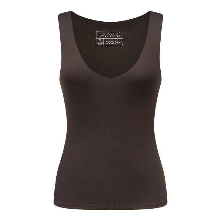 Active Intent Women's Active Shelf Bra Tank, Brown Dark, hi-res