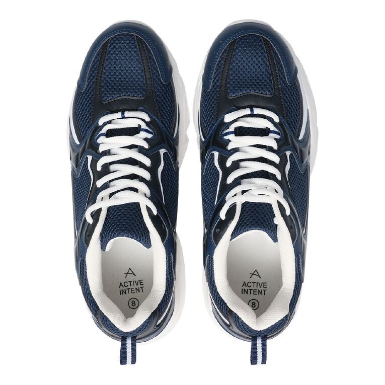 Active Intent Men's Flex Force Trainers, Navy/White, hi-res