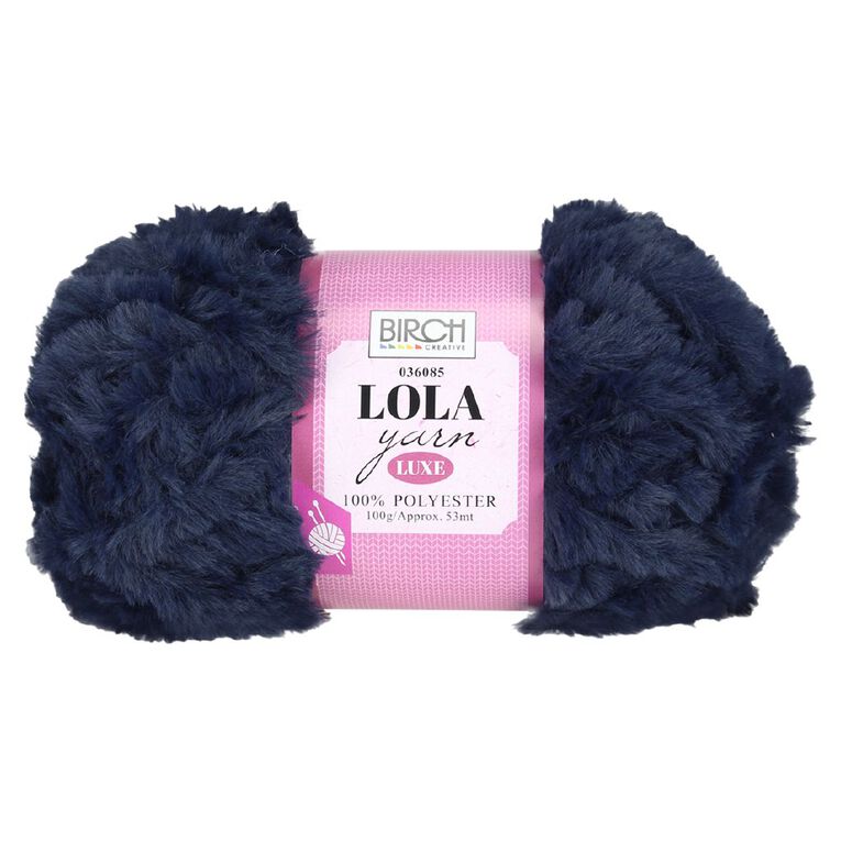 Birch Lola Yarn 100% Polyester 100g Midnight, , hi-res
