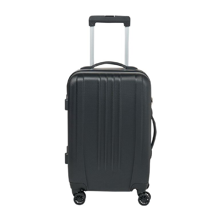 Living & Co 50cm Hard Textured Carry On Suitcase Black, , hi-res