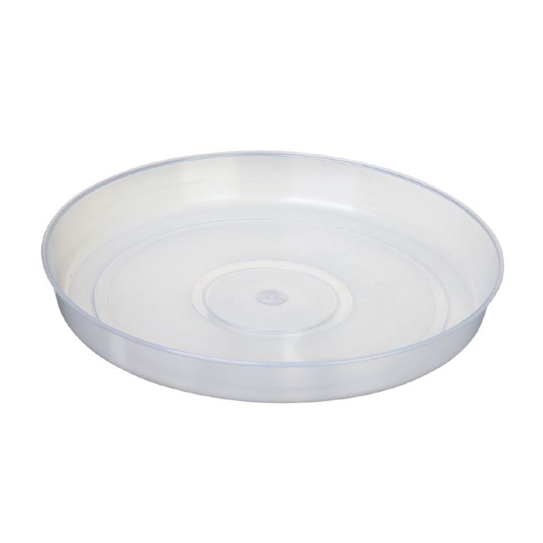 IP Plastics Round Saucer Clear 20cm Black, , hi-res