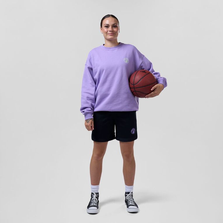 Basketball NZ Crew Sweatshirt, Purple Mid, hi-res