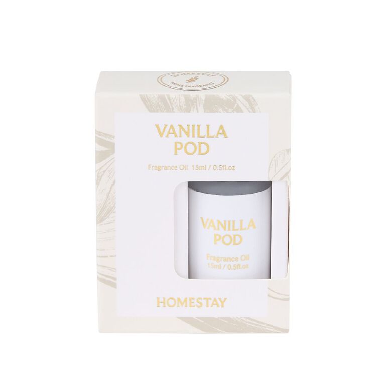 Living & Co Homestay Fragrance Oil Vanilla Pod 15ml, , hi-res
