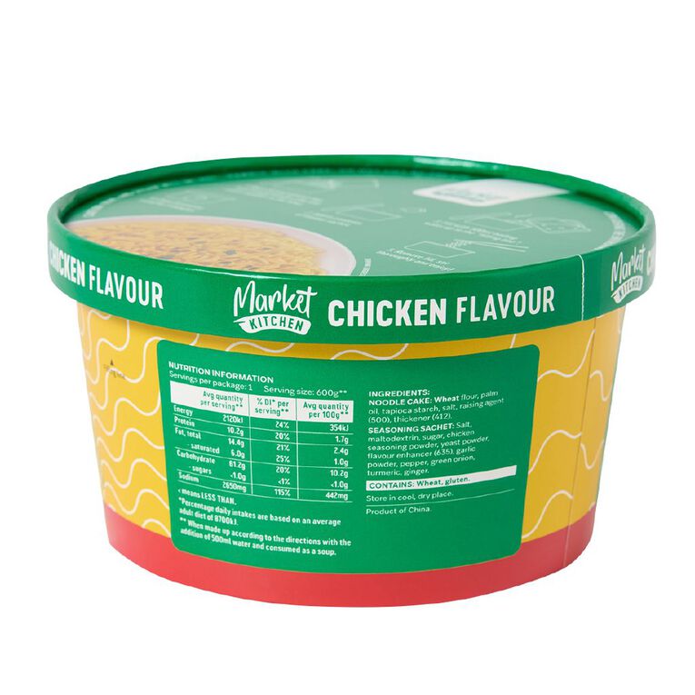 Market Kitchen Bowl Noodles Chicken 100g, , hi-res