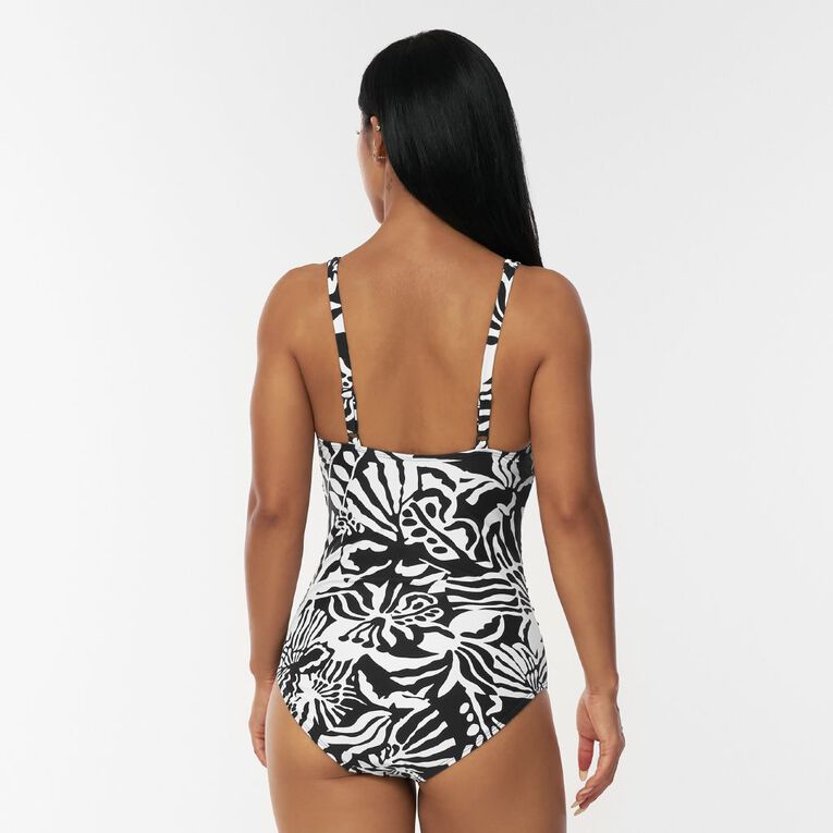 H&H Women's Tummy Control Twist Suit, Black, hi-res