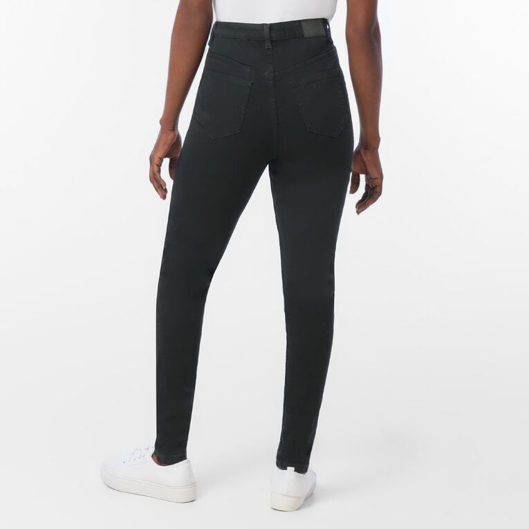 H&H Women's High Rise Skinny Jeans, Black, hi-res