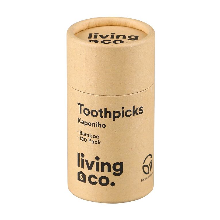 Living & Co Toothpicks Bamboo 180 Pack, , hi-res