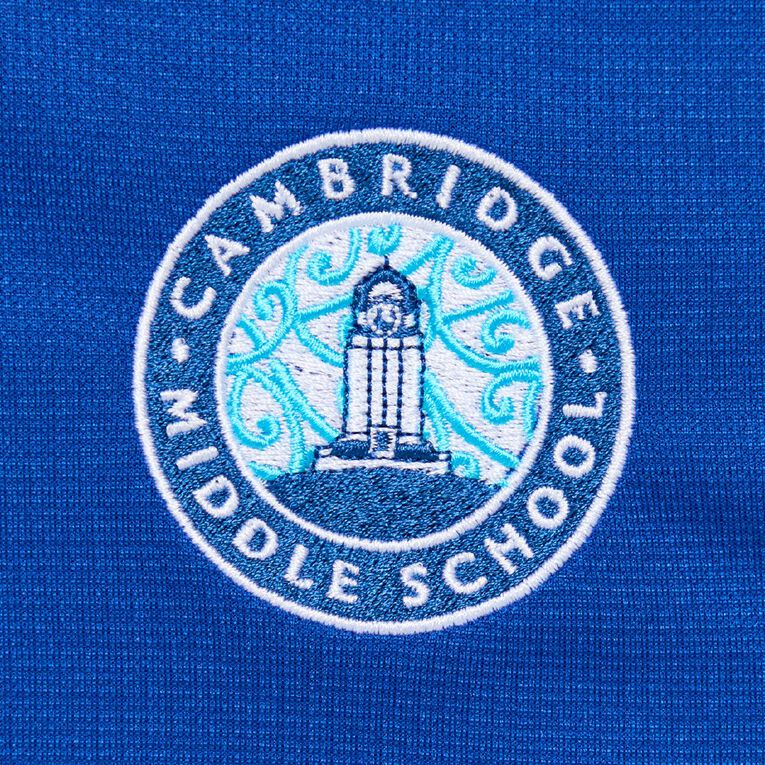 Schooltex Cambridge Middle School New Short Sleeve Polo with Embroidery, Royal, hi-res
