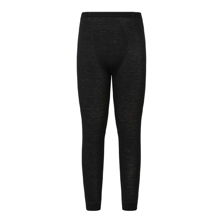 H&H Men's Merino Thermal Long Johns, Black, hi-res