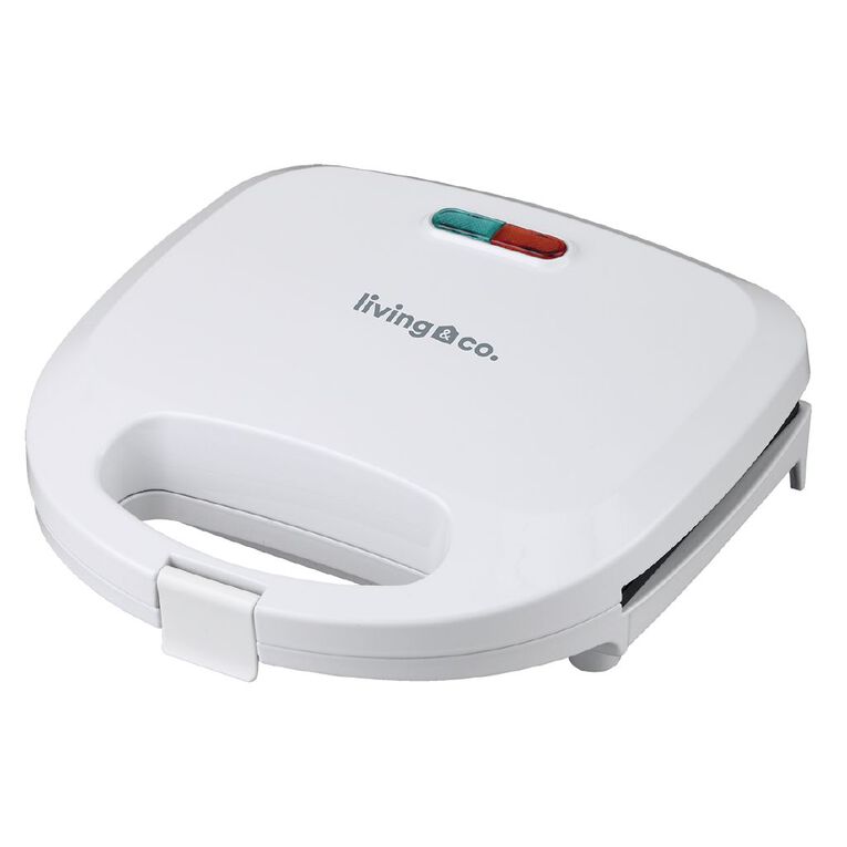 Living & Co Sandwich Maker 2 Slice White, , hi-res