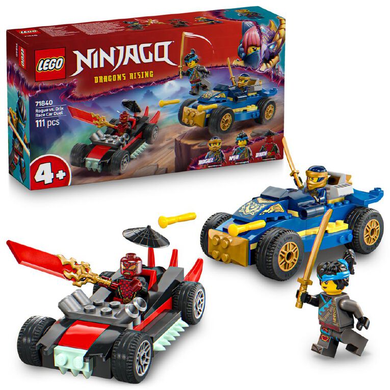 LEGO Ninjago Rogue Verses Drix Race Car Duel 71840, , hi-res