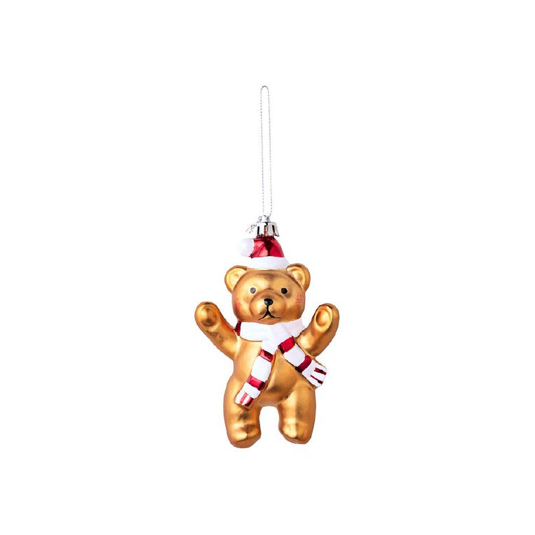 Wonderland Fun Festive Tree Decoration Santa Bear, , hi-res