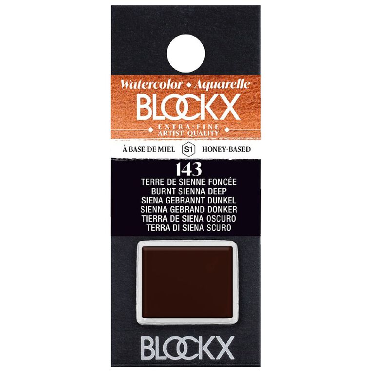 BLOCKX Watercolour Half Pan S1 143 Deep Burnt Sienna, , hi-res