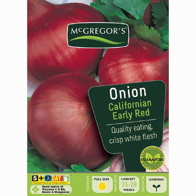 McGregor's California Early Red Onion Vegetable Seeds, , hi-res