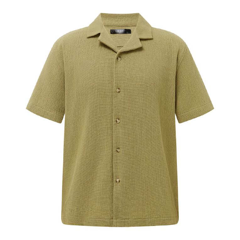 H&H Men's Textured Shirt, Brown Light, hi-res