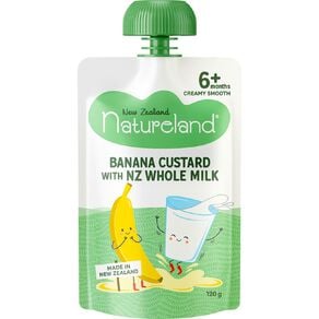 Natureland Banana Custard Pouch 120g