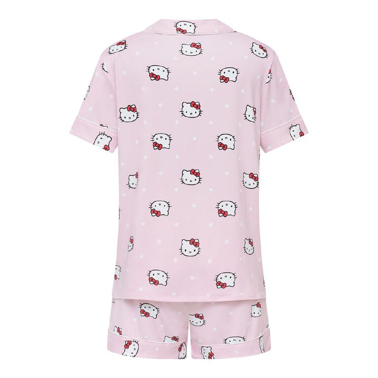 Hello Kitty Comfy Short Sleeve Pyjama Set, Pink Mid, hi-res