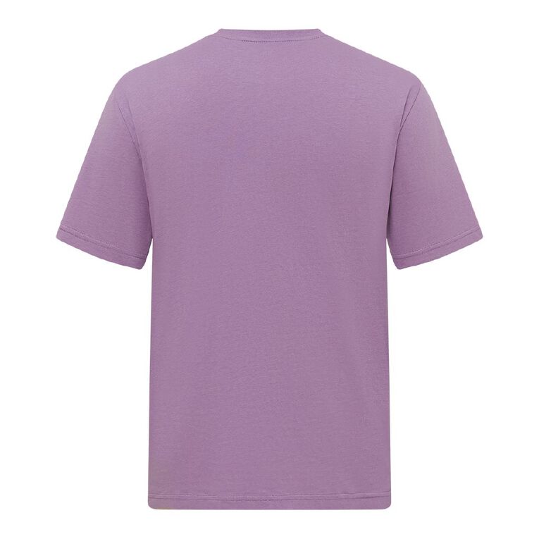 H&H Men's Regular Fit Plain Tee, Purple Mid, hi-res