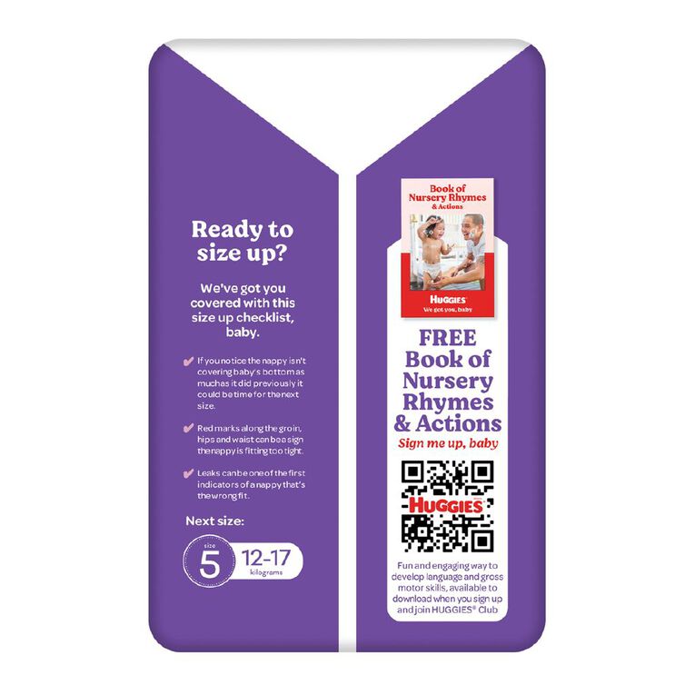 Huggies Girls' Convenience Toddler Ultra Dry Pants Size 4 9-14kg 20 Pack, , hi-res