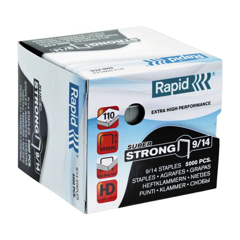 Rapid Staples 9/14 5000 Pack Silver, , hi-res