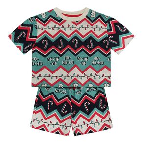 H&H Boys' Christmas Tee and Short Pyjama Set