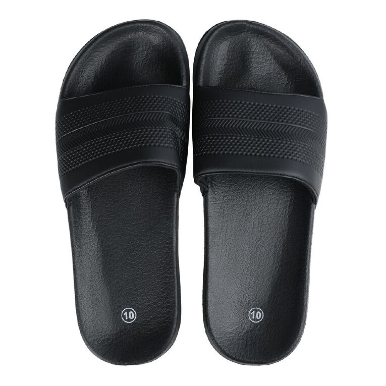 H&H Men's Drew Slides, Black, hi-res