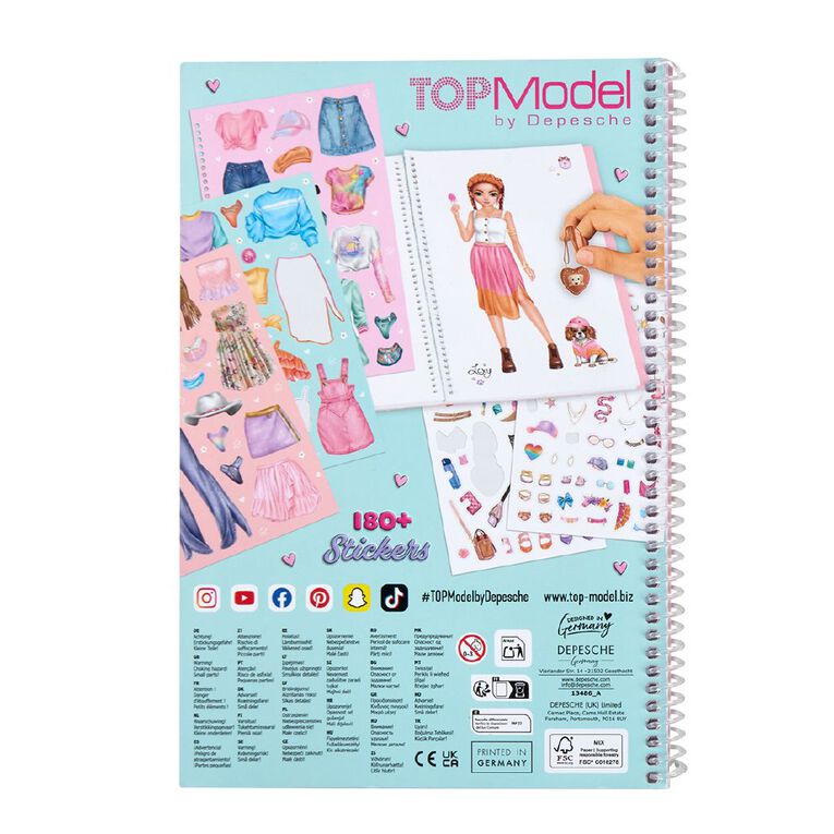 Artwrap Top Model Stickerbook Dress Me Up Multi-Coloured, , hi-res