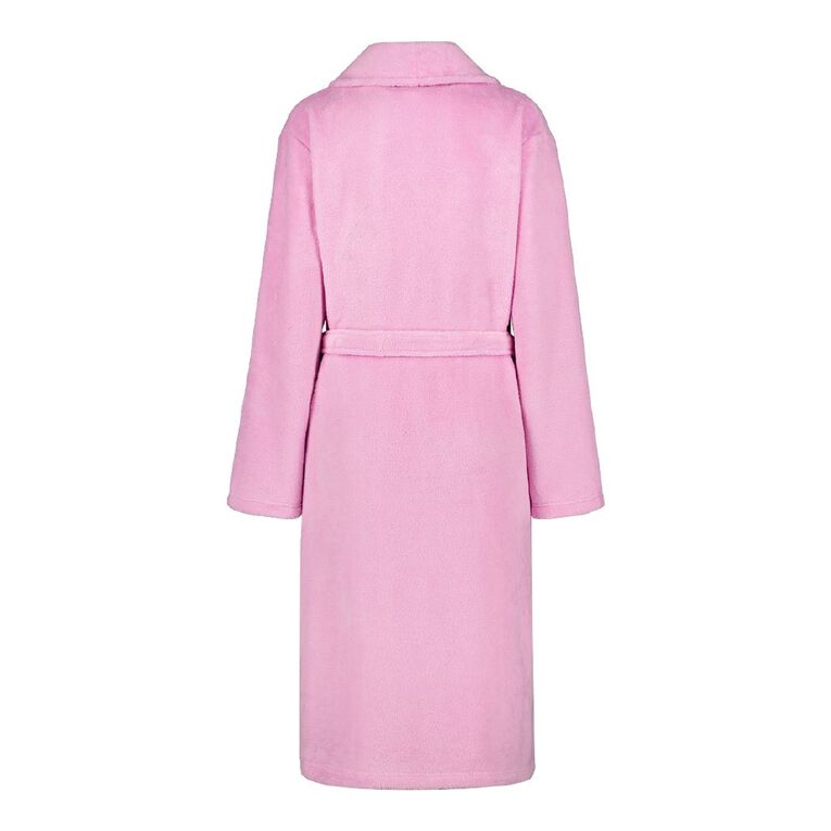 H&H Women's Coral Fleece Robe, Pink Mid, hi-res