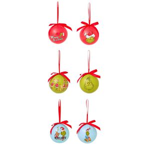 Grinch Baubles 6 Pack