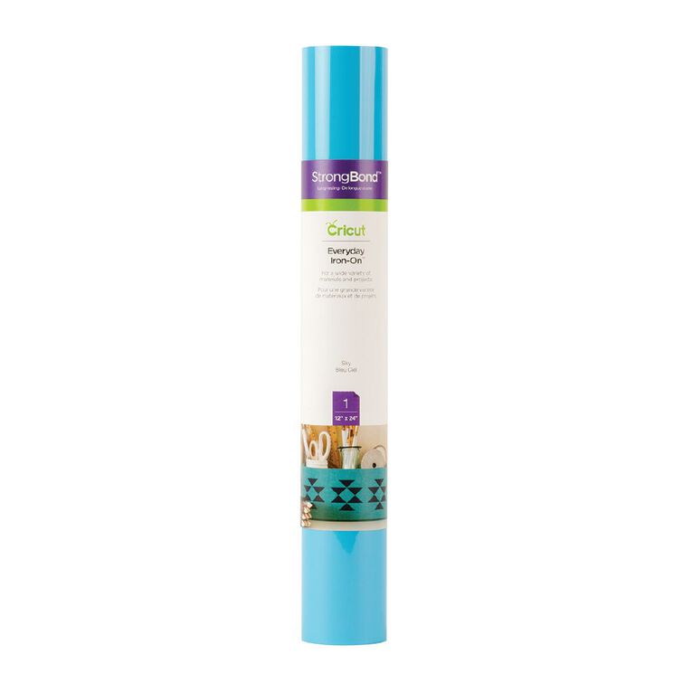 Cricut IronOn Vinyl Everyday Sky Blue 12in x 24in The Warehouse