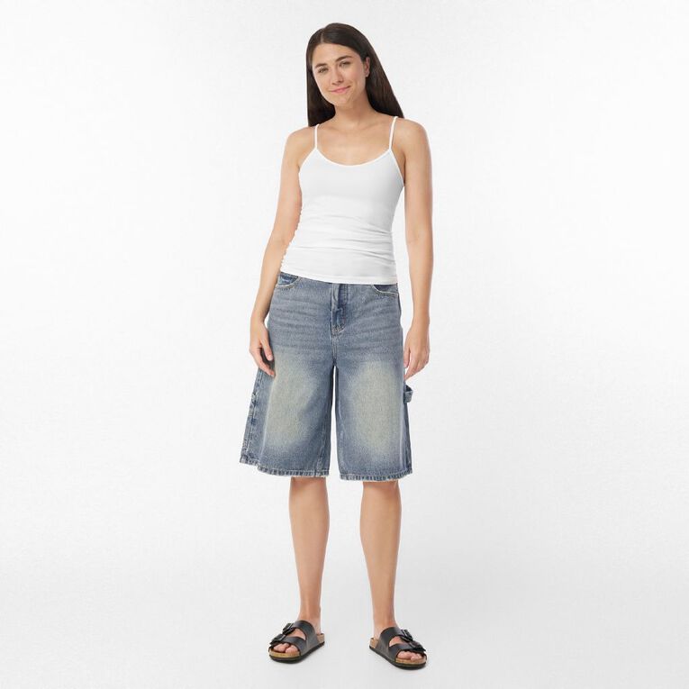 H&H Women's Oversized Jorts, Denim Light, hi-res
