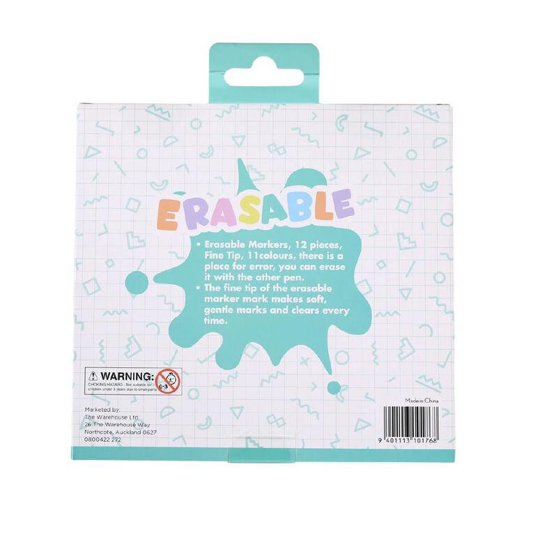 Erasable Markers 12 Pack, , hi-res