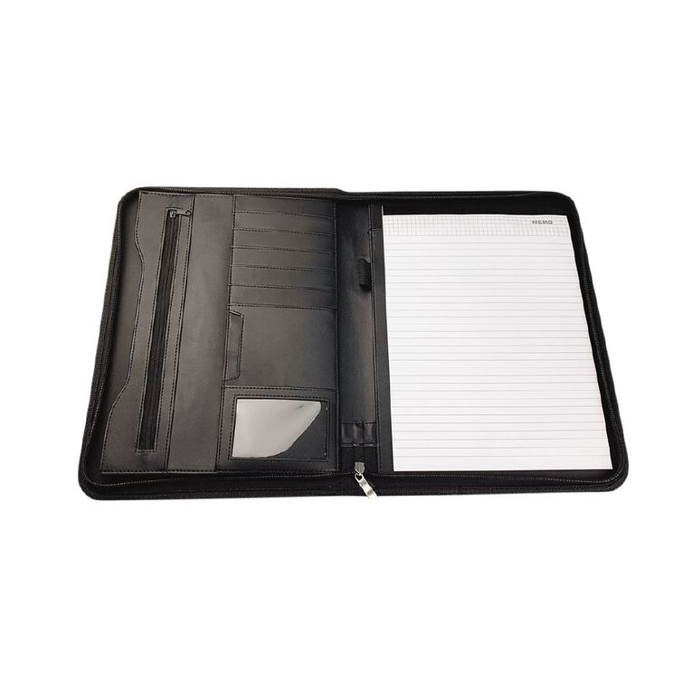 WS Padfolio With Notepad Black A4 Black The Warehouse