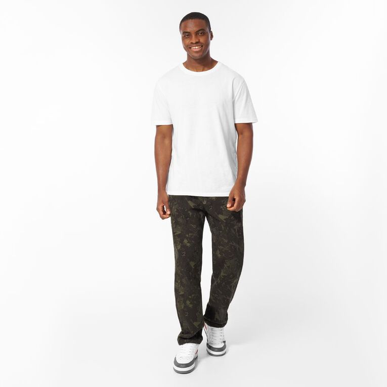 Garage Men's Relaxed Printed Pants, Khaki, hi-res