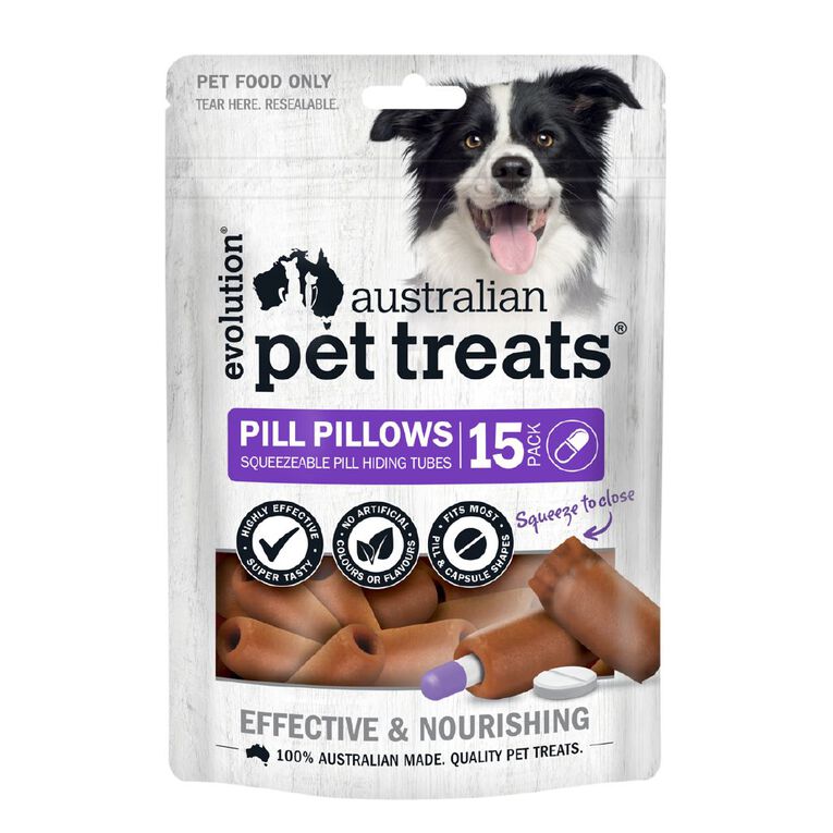 evolution Pet Treats Pill Pillows Squeezable Pill Holding Tubes 15 Pack