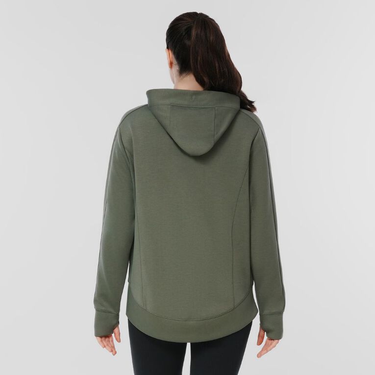 Active Intent Women's Scuba Zip Sweat, Green Mid, hi-res