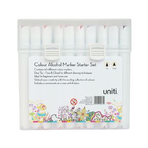 Uniti Dual Ended Marker Starter Set 60 Pieces