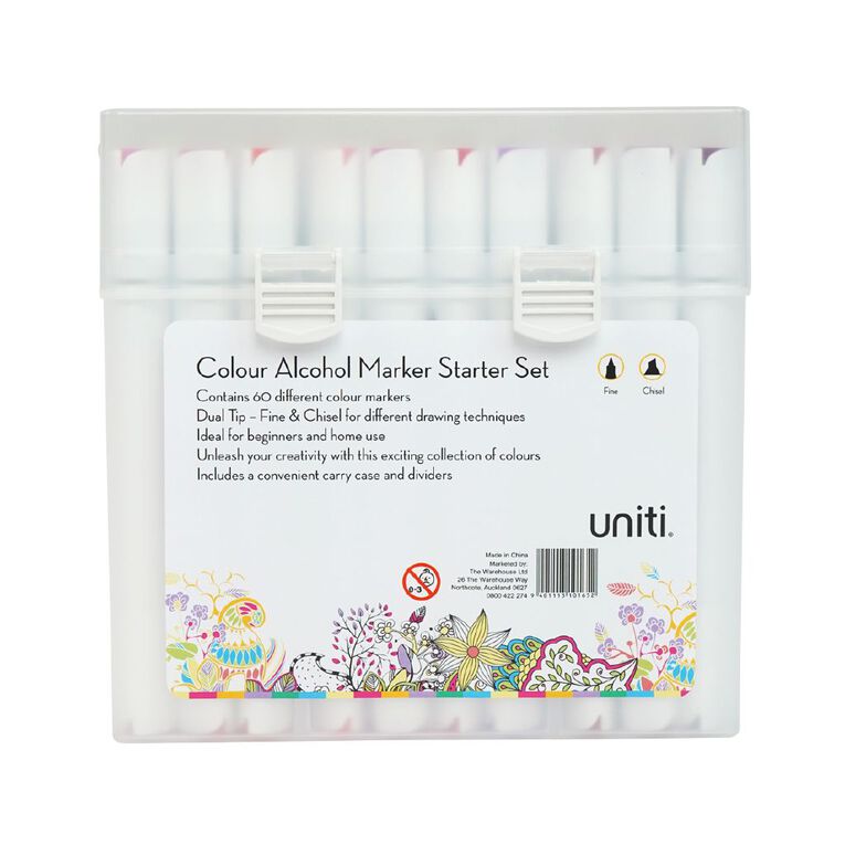 Uniti Dual Ended Marker Starter Set 60 Pieces, , hi-res