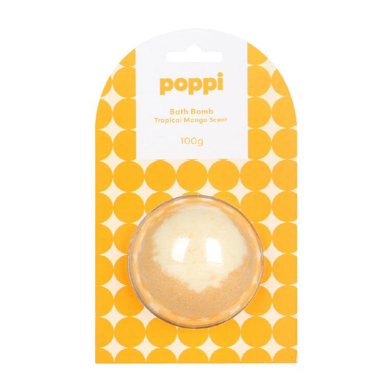 Poppi Bath Bomb Tropical Mango 100g 100g, , hi-res
