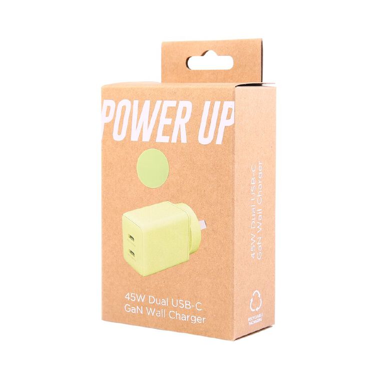 Tech.Inc PD 45W Dual USB-C Fast Charger Sage, , hi-res